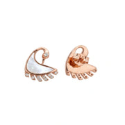 Rose Gold Pearl Wing Earrings