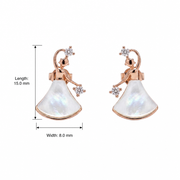 Moonlit Pearl Fan Earrings