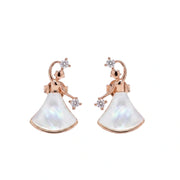 Moonlit Pearl Fan Earrings