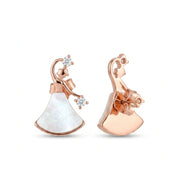 Moonlit Pearl Fan Earrings