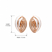 Ivory Twist Halo Earrings
