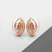 Ivory Twist Halo Earrings