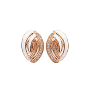 Ivory Twist Halo Earrings