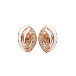 Ivory Twist Halo Earrings