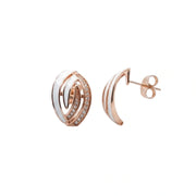 Ivory Twist Halo Earrings