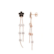 Midnight Blossom Tassel Earrings