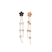 Midnight Blossom Tassel Earrings