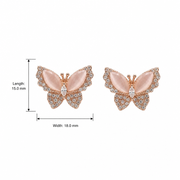 Blush Butterfly Crystal Earrings