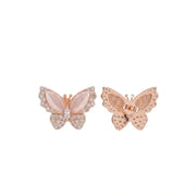 Blush Butterfly Crystal Earrings