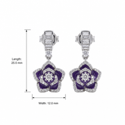 Royal Violet Bloom Earrings