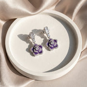 Royal Violet Bloom Earrings