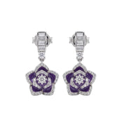 Royal Violet Bloom Earrings