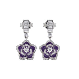 Royal Violet Bloom Earrings