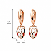 Rose Mosaic Drop Earrings