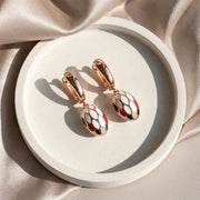 Rose Mosaic Drop Earrings