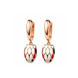 Rose Mosaic Drop Earrings
