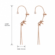 Rose Gold Vine Ear Cuff