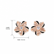 Midnight Bloom Crystal Earrings