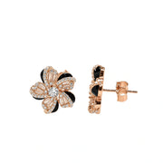 Midnight Bloom Crystal Earrings