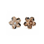 Midnight Bloom Crystal Earrings