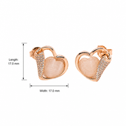 Rose Heart Sparkle Earrings
