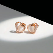 Rose Heart Sparkle Earrings