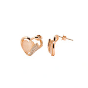 Rose Heart Sparkle Earrings