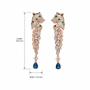 Emerald Panther Drop Earrings