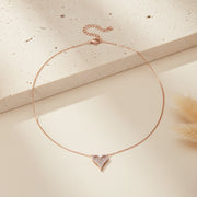 Rose Gold Heart Jewelry Set