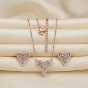 Rose Gold Heart Jewelry Set