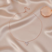 Rose Gold Heart Jewelry Set