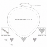 Sparkling Heart Jewelry Set