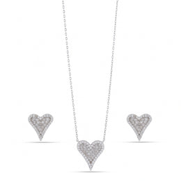 Sparkling Heart Jewelry Set
