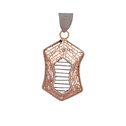 Rose Gold Floral Pendant Set