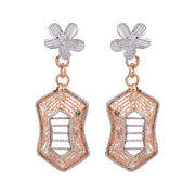 Rose Gold Floral Pendant Set
