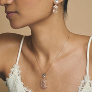 Rose Gold Floral Pendant Set