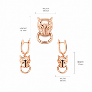 Rose Gold Panther Drop Earrings