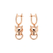 Rose Gold Panther Drop Earrings