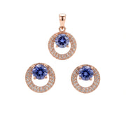 Royal Sapphire Halo Set