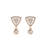 Rose Gold Triangle Pearl Set