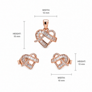 Rose Gold Infinity Pendant Set