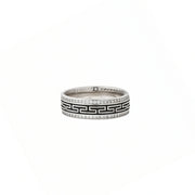 Greek Pattern Crystal Ring