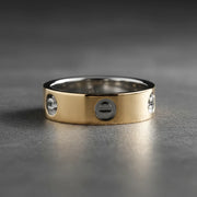 Golden Screw Band Ring