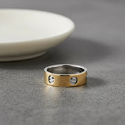 Golden Screw Band Ring