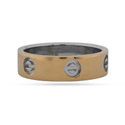 Golden Screw Band Ring