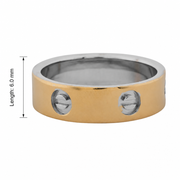 Golden Screw Band Ring