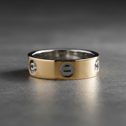 Elysian Two-Tone Love-Screw Ring