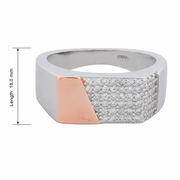 Dual Tone Crystal Band Ring