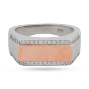 Rose Gold Bar Crystal Ring