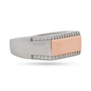 Rose Gold Bar Crystal Ring